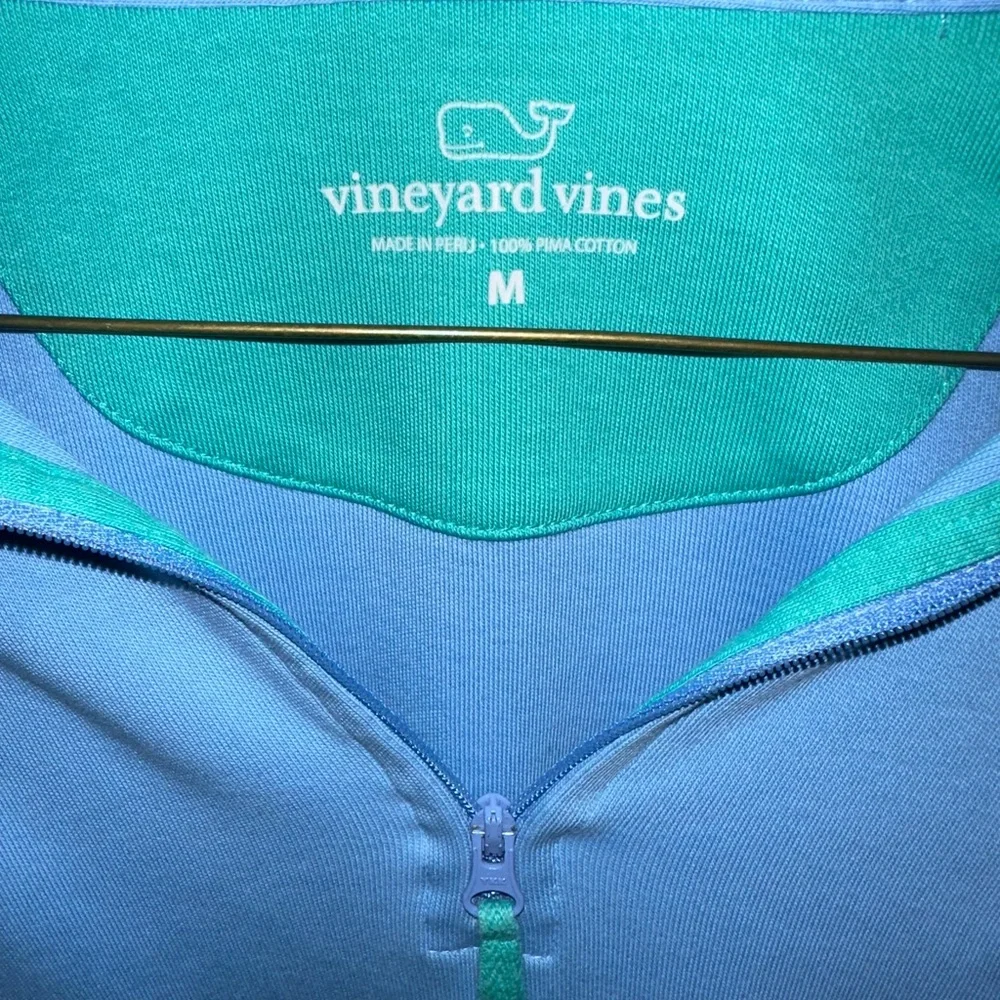 Vineyard Vines Blue Performance Zip Up Sweater - Picture 2 of 5